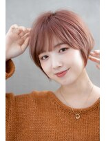 ヘアリゾートハピネス 陽光町&nbsp;可愛い♪ピンクオレンジ透明感ショート