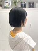 黒髪ボブの/ぱつっとラインのミニボブ【SYUK 高円寺 中野】
