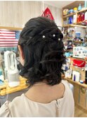 ハーフアップ
