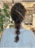 編みおろしヘアアレンジ