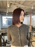 大人可愛いレイヤーカットピンクアッシュブリーチなし伸ばしかけ