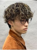ホワイトメッシュツイストツイストスパイラル波巻きプードル