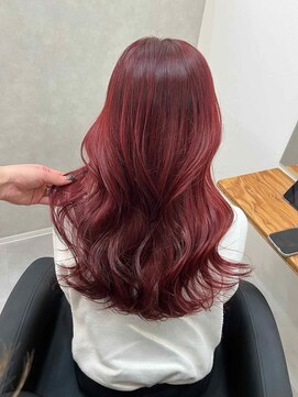 ウキ 豊川(uki) レッド　ブリーチカラー