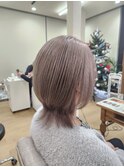 ハイライトカラーミルクティーベージュレイヤーカット