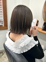 エニエンメイクス 立川(ENIEN MAKE'S)&nbsp;ベージュカラー/透明感カラー/ミディアムボブ/外ハネボブ