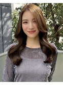 ロングヘア30代40代ストレートレイヤー前髪なし表参道[山岡]