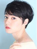 ショート・ボブ/丸顔/前髪あり/絶壁解消/30代/40代/50代/くびれ