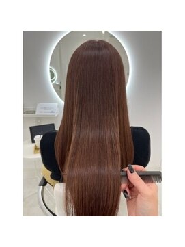 カラーハイライトハッシュカットレイヤーカットボブ髪質改善