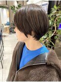 大人ショート/ショートボブ/白髪ぼかしハイライト/武蔵小杉