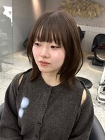 ロンド マーレ 天神大名店(Lond mare) オリーブグレー/暗髪/レイヤーカット/ミディアムレイヤー