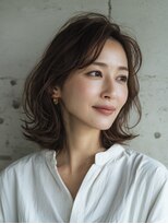 ハート 新子安店(HEART)&nbsp;着物ヘア/ダークアッシュ/ミディアムレイヤーカット/新子安