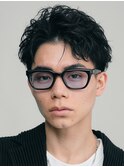 原宿ツイストスパイラルパーマメンズカットセンターパート