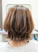 切りっぱなしふんわりボブ