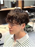 ブラウン×シャドウパーマ/津田沼メンズパーマ/メンズカラー