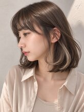 アン センター南(un)&nbsp;◆インナーカラー小顔ボブ【ミルクブラウン/ダークパープル】