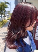 ブリーチなしでできるワインレッド