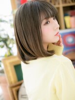 カバーヘア ブリス 上尾西口店(COVER HAIR bliss) ■透け感ツヤ髪切りっぱなし小顔ボブ103-5★上尾20代30代40代