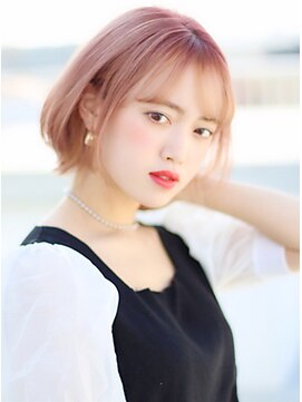 アッシュ 亀戸店(Ash) 【色落ちもお任せ】ペールピンクボブヘア