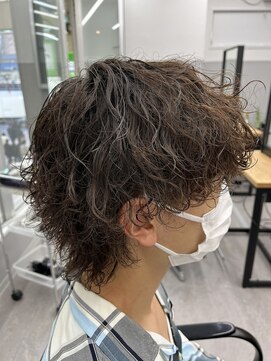 オムデュー(HOMME DEUX) 【YUKI】波巻きパーマ×マッシュウルフ