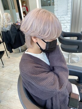 インク サカエ(inq sakae) ホワイト&マレットヘア