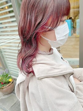 ネオリーブ アンド 渋谷店(Neolive &) 斜めバング/グレージュカラー/シルキーベージュ/韓国/渋谷