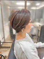 ポート 蕨(PORT) 【篠原】大人ナチュラル白髪ぼかしハイライト×ショートボブ