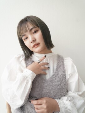 ガーランド (Garland) 切りっぱなしボブ/マロンベージュ/前髪/原宿神宮前