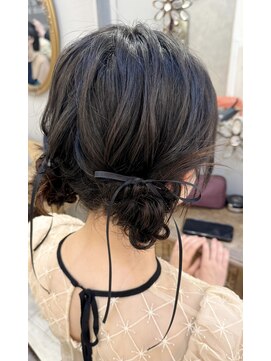 ヘアメイクアンドセットサロン リッコ(Hair make&set salon Ricco) 梅田Ｒicco　ゆるふわボブツインアレンジ