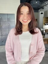 ヘアー アイス ルーチェ(HAIR ICI LUCE) ピンクブラウン ブリーチなしカラー 大人可愛い/林