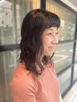 コットン(cotton) 椎名 ショートバング&くるくるパーマ