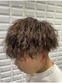 波巻きパーマ