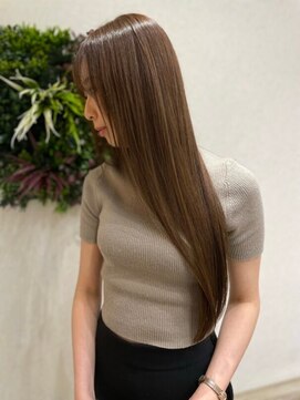 ネウィ 八王子(newi) 髪質改善酸熱トリートメント 艶感ナチュラルベージュ