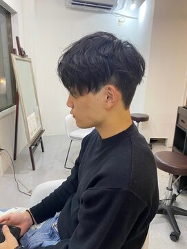 ソイクフ 高田馬場店(SOY-KUFU) 20代30代40代流行ツーブロックスーツ黒髪メンズニュアンスパーマ