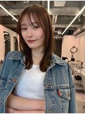 美髪レイヤーイメチェンモカブラウン小顔フェイスフレーミング1