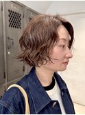 ショートボブ/ボブパーマ/切りっぱなしボブ