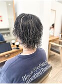 【メンズ★大名】サーフカール×ハイライトカラー×ウルフカット