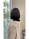 ハホニコ縮毛矯正×切りっぱなしボブ