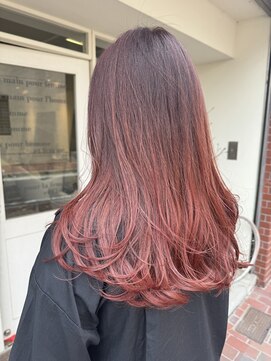 アウリンコ(aurinco) バレイヤージュレッド