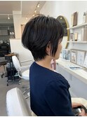 ◇大人可愛い20代30代40代50代前下がりショートボブ丸みショート