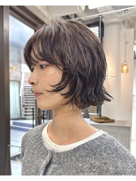 ミィ 表参道(mee.) 似合わせカット ボブパーマ　パーマ ミニボブ 切りっぱなしボブ