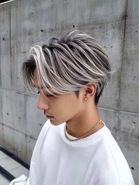 ネハス ナガオカ(nehus.nagaoka) メンズバレイヤージュ/ブルーブラック/韓国マッシュ