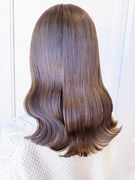 へアメイクワンプラス 四日市(HAIR MAKE ONEplus) 新生活◎ブリーチなしラベンダーブラウン×小顔ミディ髪質改善