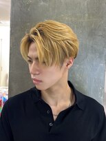メンズサロン キング 心斎橋店(Men’s salon K!ng) 韓国マッシュセンターパートツーブロックメンズハイライトウルフ