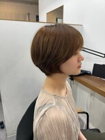 ファーストステップ 表参道(FIRST STEP)&nbsp;韓国風ミニボブタンバルモリ切りっぱなしボブ前髪あり小顔ボブ