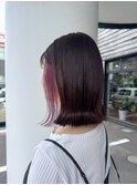 ピンク×パープルのインナーカラー♪
