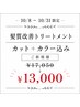 【限定】骨格似合わせカット+アディクシーカラー+髪質改善Tr/白髪活かしOK