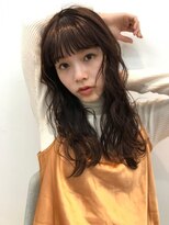 ローウェ 渋谷(Louwe) マロンベージュ/Aラインボブ/ウェットヘアウェーブ[渋谷]