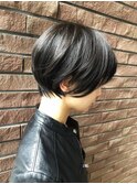 30代40代50代『白髪ぼかし』横顔美人ショート　Ash大泉学園店