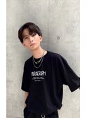 前下がりセンターパート