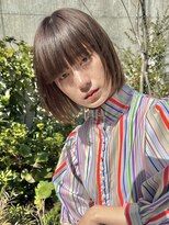 ラミエバイメルト 下北沢(lamie by melt)&nbsp;村上/切りっぱなしボブ ブラウンカラー 大人かわいい 20代30代